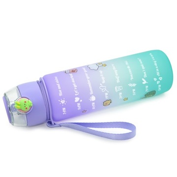 БУТЫЛКА ДЛЯ ВОДЫ БУТЫЛКА С МЕРНОЙ СОЛОМОЙ НАПОМИНАНИЕ FITNESS GYM 2L