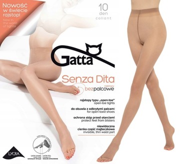 Rajstopy SENZA DITA 10 DEN GATTA 3-M daino