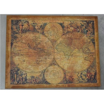Obraz Mapa Świata na Płótnie Blejtram 70x90cm