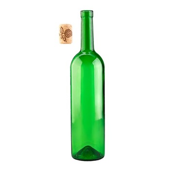 BUTELKI NA WINO Z KORKIEM BORDEAUX 0,75 ZIELONA!!!