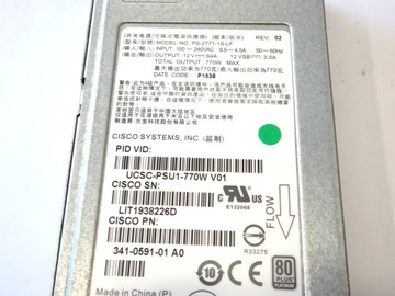 БЛОК ПИТАНИЯ CISCO PS2771-1S-LF 12В/64А 770Вт