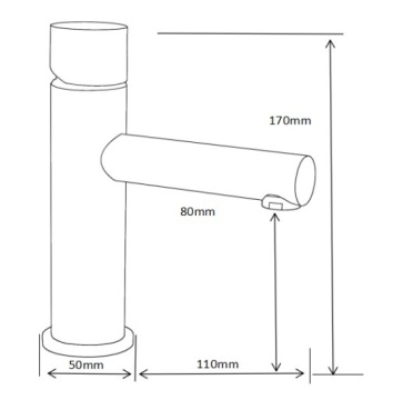 Умывальник MEXEN ELBA ONE FATTER, ХРОМ, ЧЕРНЫЙ