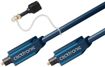 CLICKTRONIC Kabel Toslink audio + adapter Jack 1m