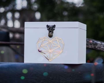 Деревянная коробка-конверт Glamour Złoty Serc A