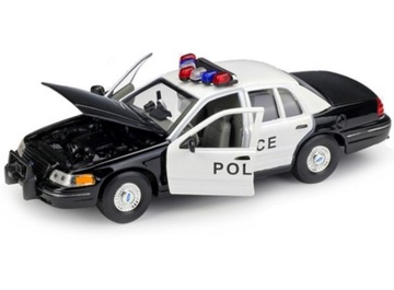 FORD CROWN VICTORIA POLICJA MODEL METAL WELLY 1:24