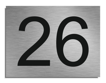 Номер двери, самоклеящаяся серебряная цифра, 6х8см.