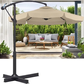 БОЛЬШОЙ СКЛАДНОЙ САДОВЫЙ ЗОНТ С РУЧКОЙ И ПРАВИЛЬНОЙ + КРЫШКОЙ