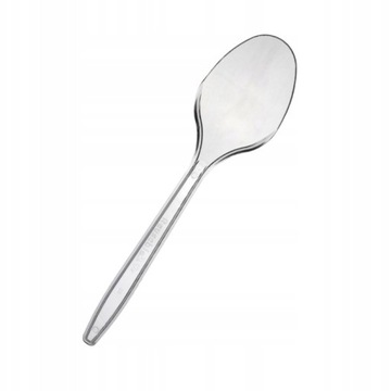 Łyżki duże plastikowe transparentne do zupy 17,8cm LUX 100szt