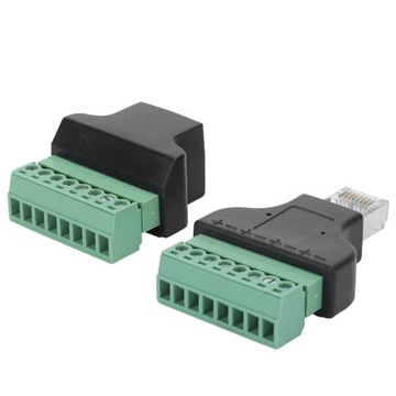 2 шт. RJ45 «мама» и винтовая клемма