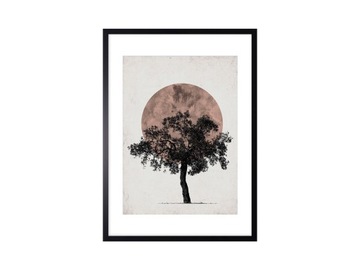OBRAZ ZEN W CZARNEJ RAMIE 70X50 CM PION BRW