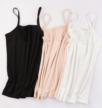 Women Simple Thin Wild Solid Color Camis Vest Wome