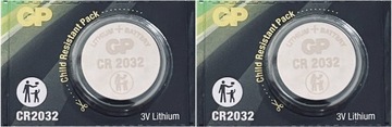 BATERIA GP CR2032 3V LITOWA - 2 szt. GUZIKOWA