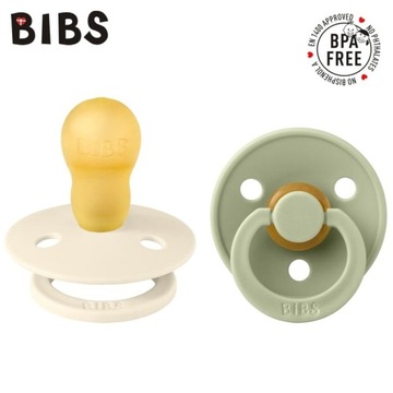 Успокаивающая соска BIBS гевея 18+ РЕЗИНА 2 упаковки