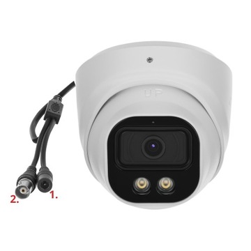 BIAŁA ZEWNĘTRZNA KAMERA ANALOG 5Mpx ANALOGOWA KAMERA KOPUŁKOWA DUAL LIGHT