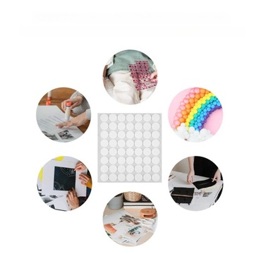 ДВУСТОРОННИЕ НАКЛЕЙКИ НА ГУБКЕ, БЕЛЫЕ, 18 ЛИСТОВ