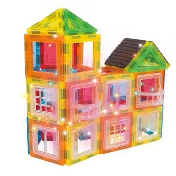 МАГНИТНЫЕ БЛОКИ 3D здания транспортные средства шасси MEGA SET 70 шт.