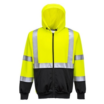 Bluza ostrzegawcza z kapturem Czarny Żółty 2XL
