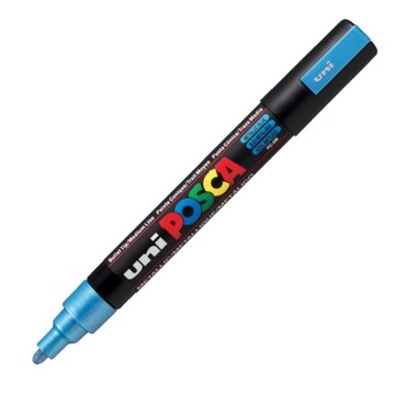 Marker UNI Posca z farbą plakatową PC-5M Niebieski metaliczny nr m33