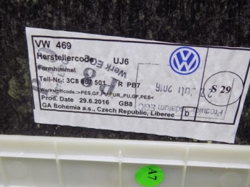VW PASSAT CC ПОТОЛОК 3C8867501R