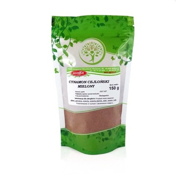 CYNAMON CEJLOŃSKI MIELONY 150g PREMIUM OD AGNEX