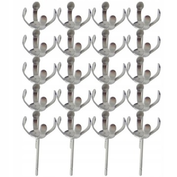 Kolczyki Pearl Claw Holder Srebrne Słupki 20 Szt