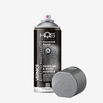 HQS SPRAY LAKIER FARBA Z EFEKTEM MŁOTKOWANIA 400ML MŁOTKOWY SREBRNY