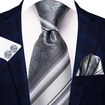 New Design Floral Silver Grey 2022 New Fashion Brand Tie for Men Wedding