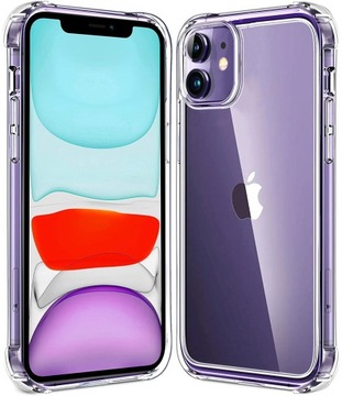 Etui do iphone 11 + Szkło 9H PANCERNE Clear Case Anti-Shock Wzmocnione