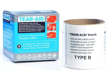 FOLIA ŁATA TAŚMA NAPRAWCZA TEAR-AID TYP B DO BASENÓW PONTONU PVC 1,5m