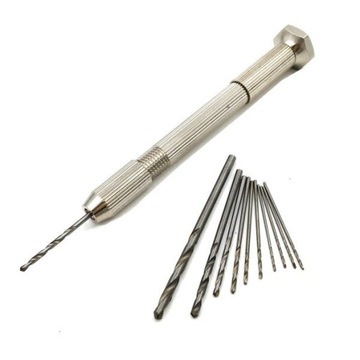 Uchwyt wiertła Hand Drill , zestaw 10 wierteł