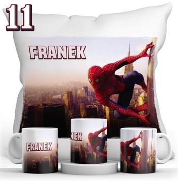 НАБОР «ЧЕЛОВЕК ПАУК» КРУЖКА + ПОДУШКА + ИМЯ