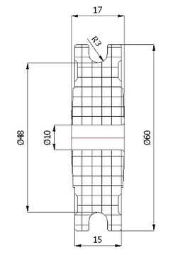РОЛИК РОЛИК 60 мм ВЕРЕВКА ВЕРЕВКА 6 мм отверстие 10 мм