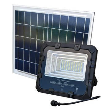 Галогенная светодиодная солнечная лампа мощностью 60 Вт со встроенным аккумулятором + солнечная панель мощностью 16 Вт.