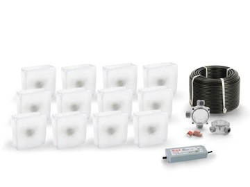 12x Świecąca Kostka Brukowa LED Rocdeco 15x15 BZ
