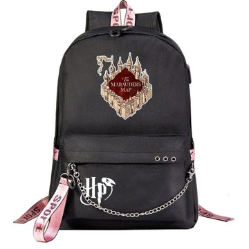 DUŻY PLECAK SZKOLNY HARRY POTTER MŁODZIEŻOWY USB