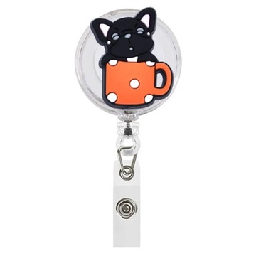 1 PCS Cartoon Teacup Dog Nurse Doctor Retractable Pull Badge Reel