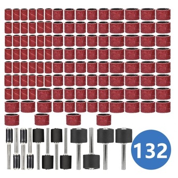 132 sztuk zestaw stylu Zestaw szlifierski z trzpieniami + taśmy do paznokci