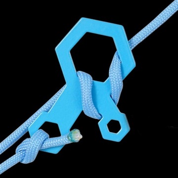 Części ze stali nierdzewnej, 4 szt., 3 otwory, antypoślizgowe, niebieskie