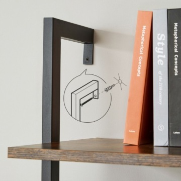 Книжный шкаф с 6 полками для книг, цветов, полками-подставками для цветов.