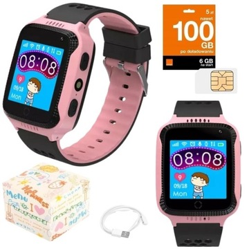 SMARTWATCH DLA DZIECI ZEGAREK LOKALIZATOR GPS KROKI SEN + KARTA SIM GRATIS