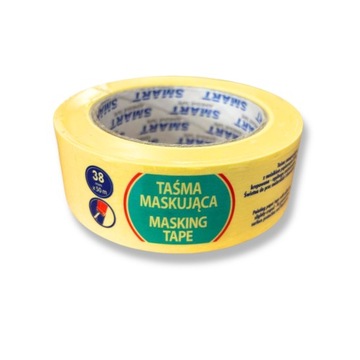 TAŚMA PAPIEROWA MALARSKA MASKUJĄCA ŻÓŁTA 38MM x 50M OCHRONNA SMART
