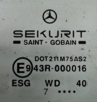 MERCEDES VITO W638 95-03 SKLO (OKNO) KAROSÉRIE LEVÝ ZADNÍ