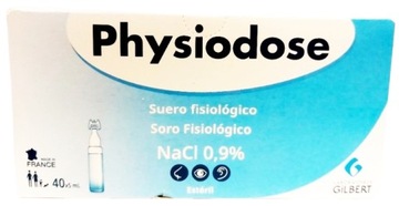 PHYSIODOSE sól fizjologiczna NaCl 0,9% Gilbert 40 x 5 ml