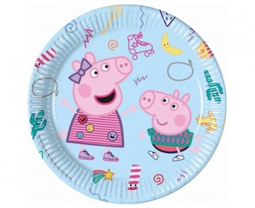 TALERZYKI PAPIEROWE ŚWINKA PEPPA PIG 8szt 23cm