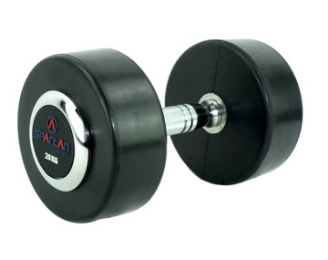 Hantla stała gumowana 20 kg Profesjonalna chrom