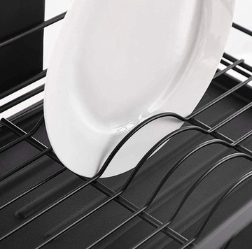 SUSZARKA DO NACZYŃ CZARNA STOJĄCA OCIEKACZ DUŻA XL