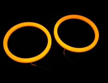 2W1 RINGY LED BMW E93 ŽLUTÝ BÍLÉ 2X 100 + 120