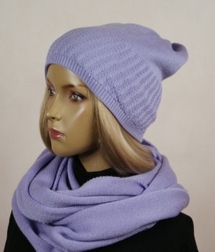 KOMPLET CZAPKA + KOMIN bez pompona # 41