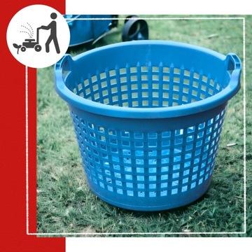 Корзина садовая универсальная ажурная, синяя, 33л.