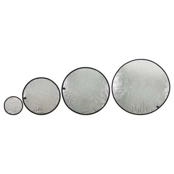 Серебристо-белый 2-в-1 портативный круглый отражатель для фотосъемки